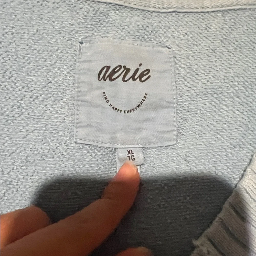 Aerie V neck sweatshirt soft Knit - Picture 3 of 4